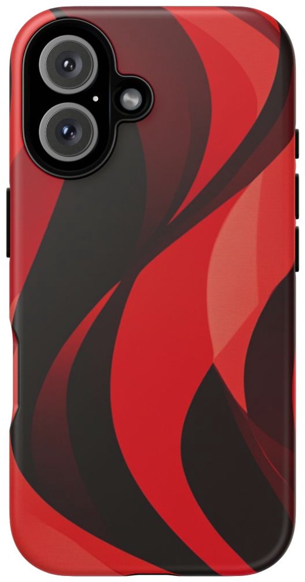Moderne Rode Golfpatronen – Telefoonhoesje Geschikt voor iPhone 16