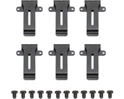 6 Stuks Radio Riemclip Vervanging - Draagbare Metalen Radio Riemklem met Schroef - Vervangende Radio Riem Houder voor TK 208 TK 308 TH 22AT BF 888S BF 666s - Accessoires voor Walkie Talkie