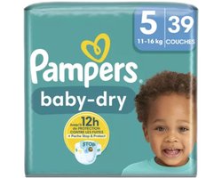 Pampers - Baby Dry Luiers Maat 5 (11-16 kg) - 2 x 39 stuks - Voordeelverpakking