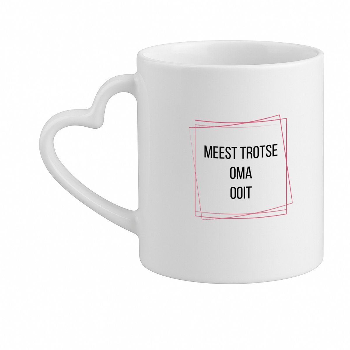 Hacebo® - meest trotse oma ooit koffiebeker met hart oor wit - Oma - trotse oma - thee mok - koffie beker - verjaardagscadeau - verjaardag - cadeau - cadeautje voor oma - oma artikelen - kado - geschenk - gift - koffiemok - 330 ML