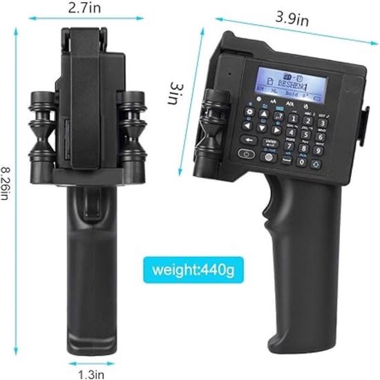 SEAFRONT Handheld Inkjet Printer Draagbare Inkjet Printer Pistool Mini