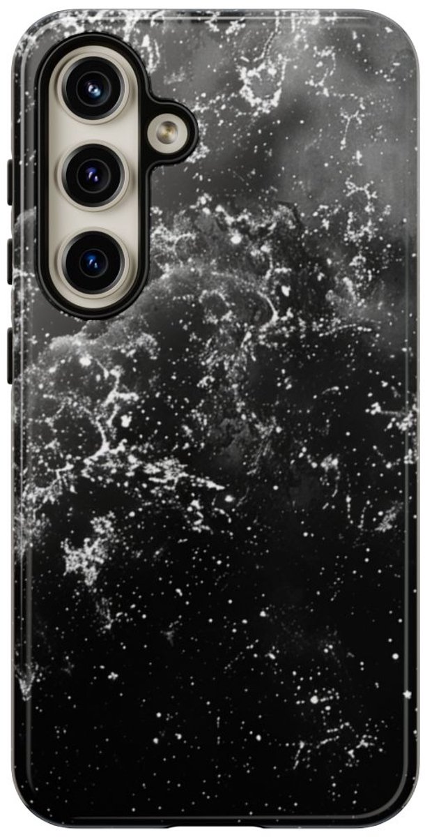Zwart-Witte Galaxie Textuur – Telefoonhoesje Geschikt voor Samsung Galaxy S24