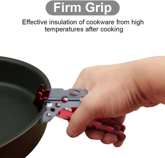 Pot Gripper - Bowl Scald Bakpan Houder - Gripper voor Thuis & Outdoor Camping Kookgerei van Merkloos	 — afbeelding 4