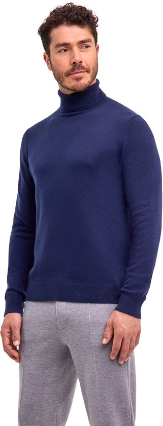 Pull col roulé Classic de luxe FALKE en cachemire de haute qualité, élégant et de grande qualité, pour homme, bleu - taille XXL