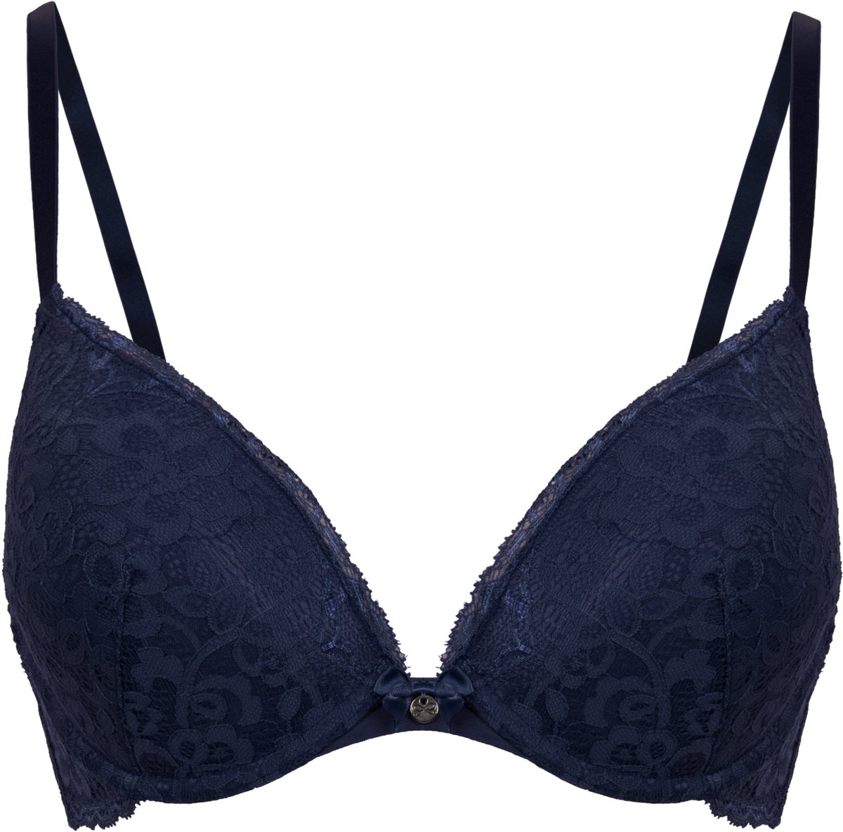Hunkemöller Dames Lingerie Voorgevormde push-up beugel bh Marine - Blauw