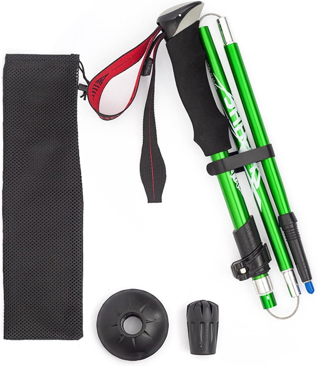 Allecto Plus - Opvouwbare telescopische wandelstokken voor outdoor activiteiten - Duurzame aluminiumlegering - Lichtgewicht en compact - Ideaal voor bergbeklimmen en wandelen