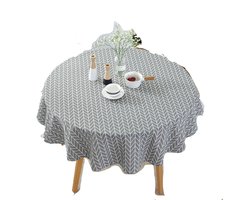 Napfeny shop-Rond tafelkleed - Scandinavisch wasbaar tafelkleed - decoratief tafelkleed (150 cm)