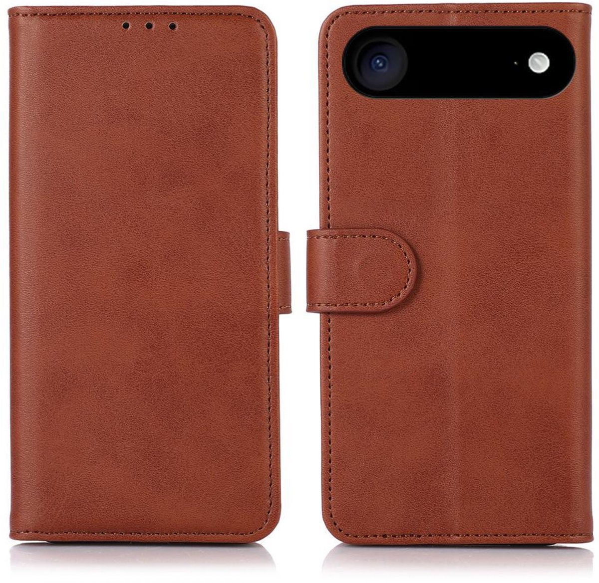 Mobigear Telefoonhoesje geschikt voor Apple iPhone Air Hoesje | Mobigear Wallet Bookcase Portemonnee | Pasjeshouder voor 3 Pasjes | Telefoonhoesje voor Pinpas / OV Kaart / Rijbewijs - Bruin