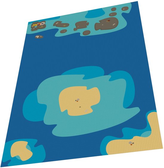 BrickMaps 32535001 - Pirate - Eldorado Waters - Wegplaat speelmat voor LEGO Piraten - Formaat gelijk aan 3x5 LEGO bouwplaat