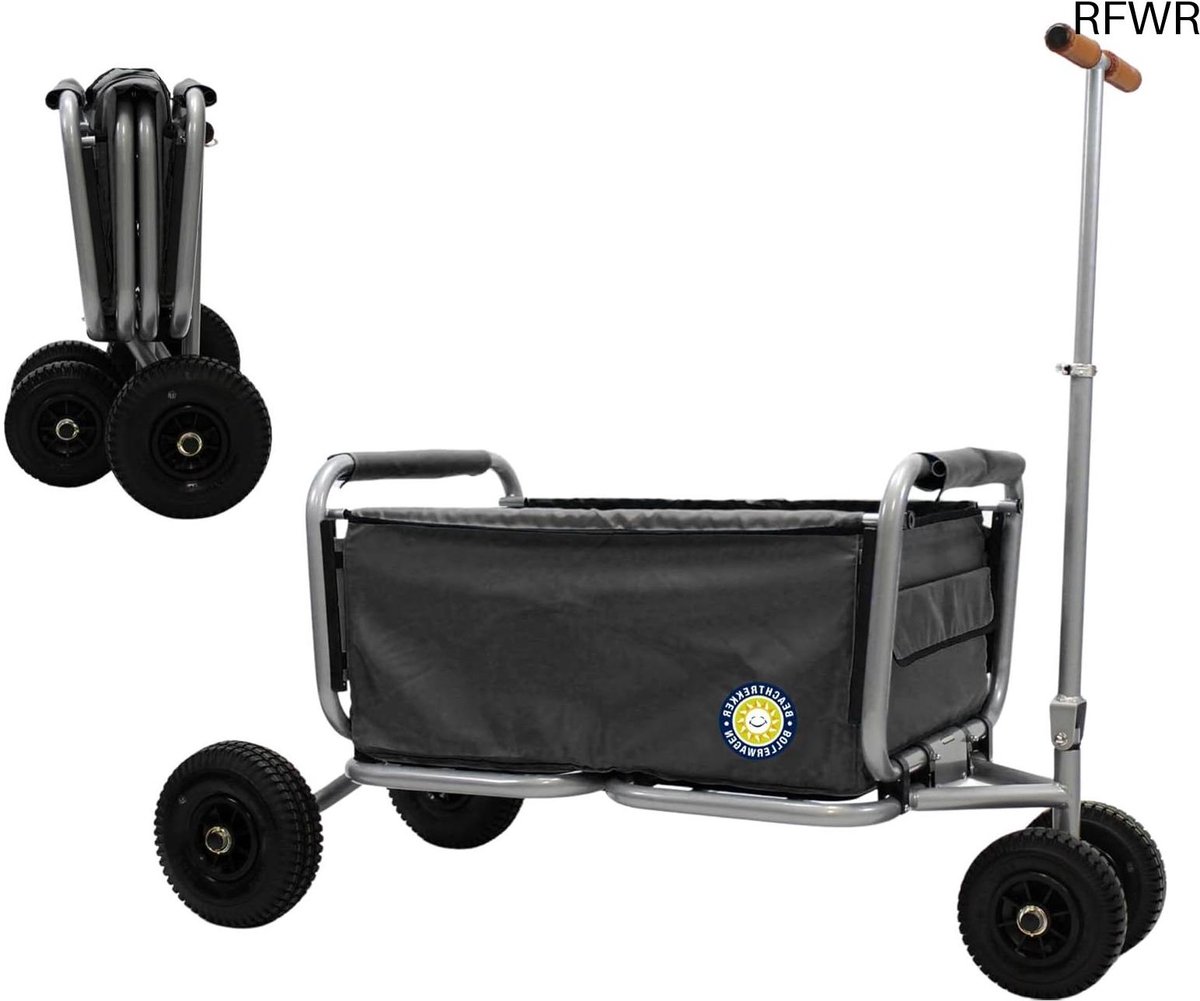 RFWR® Opvouwbare Bolderkar met Parkeerrem en Luchtbanden