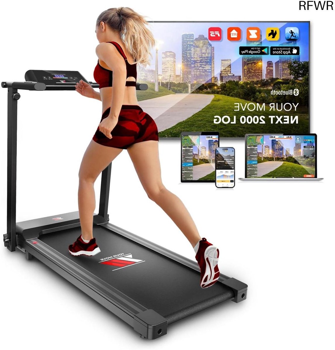RFWR® Inklapbare Elektrische Loopband tot 12 km/u met Gebarenbesturing en Trainingsprogramma's