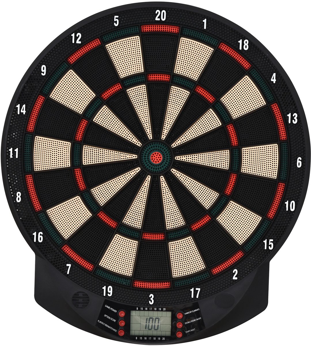 HOMCOM-Dartboard-PP-44L x 39,5B x 2,2T cm-Schwarz