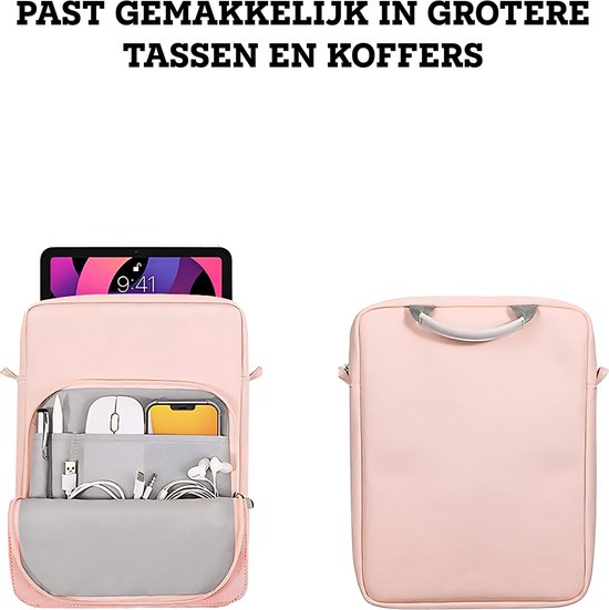 Étui pour tablette Somstyle compatible avec les Tablettes de 9 à 11 pouces - Étui de transport avec bandoulière - Rose