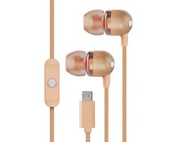 House of Marley Smile Jamaica USB C Oortjes met draad - Bedrade Oordopjes - Met Microfoon en 1knopsbediening - Eco Friendly Design - 9MM Drivers - Knoopvrije Kabel - Copper