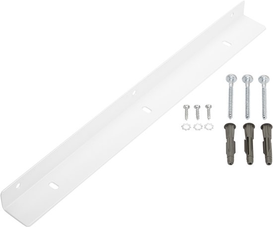 3 stuks SOTECH Ondersteuning Hoek 400 mm wit incl. Bevestigingsmateriaal Muurbeugels voor Werkblad, Tafelblad, Montagebeugel
