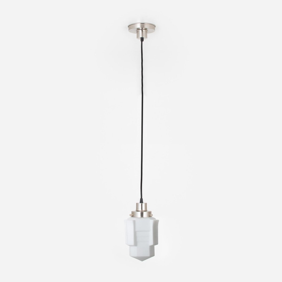 Coloured by Art Hanglamp aan snoer Apollo Mat 20's Matnikkel - Art Deco Trade
