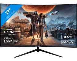 RAIDER Pro Gaming Monitor - FreeSync/G-Sync - 240Hz - Curved - 27 inch