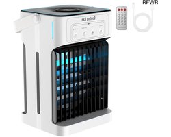 RFWR® Draagbare airconditioner met dubbele motor en 7 kleuren nachtlampje – Efficiënte koeling voor slaapkamer en kantoor