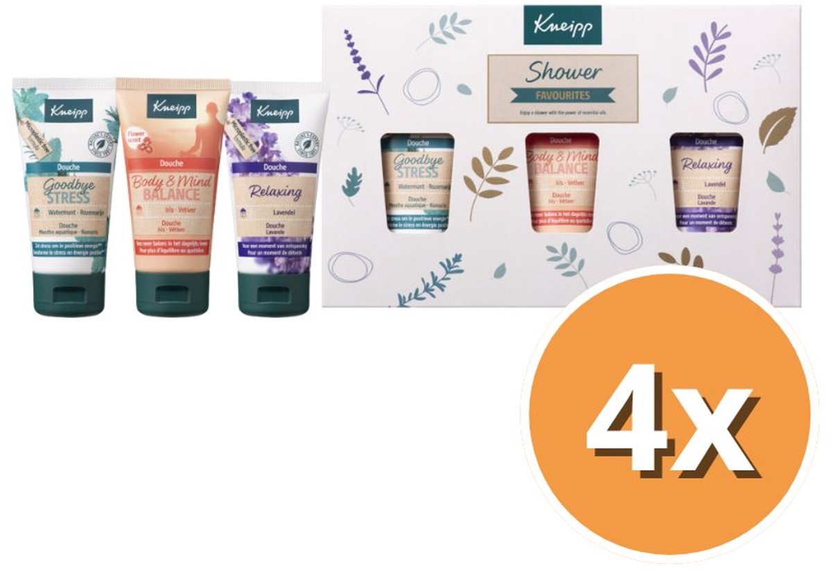 4x Kneipp Geschenk set Shower Favourites (1 stuk)