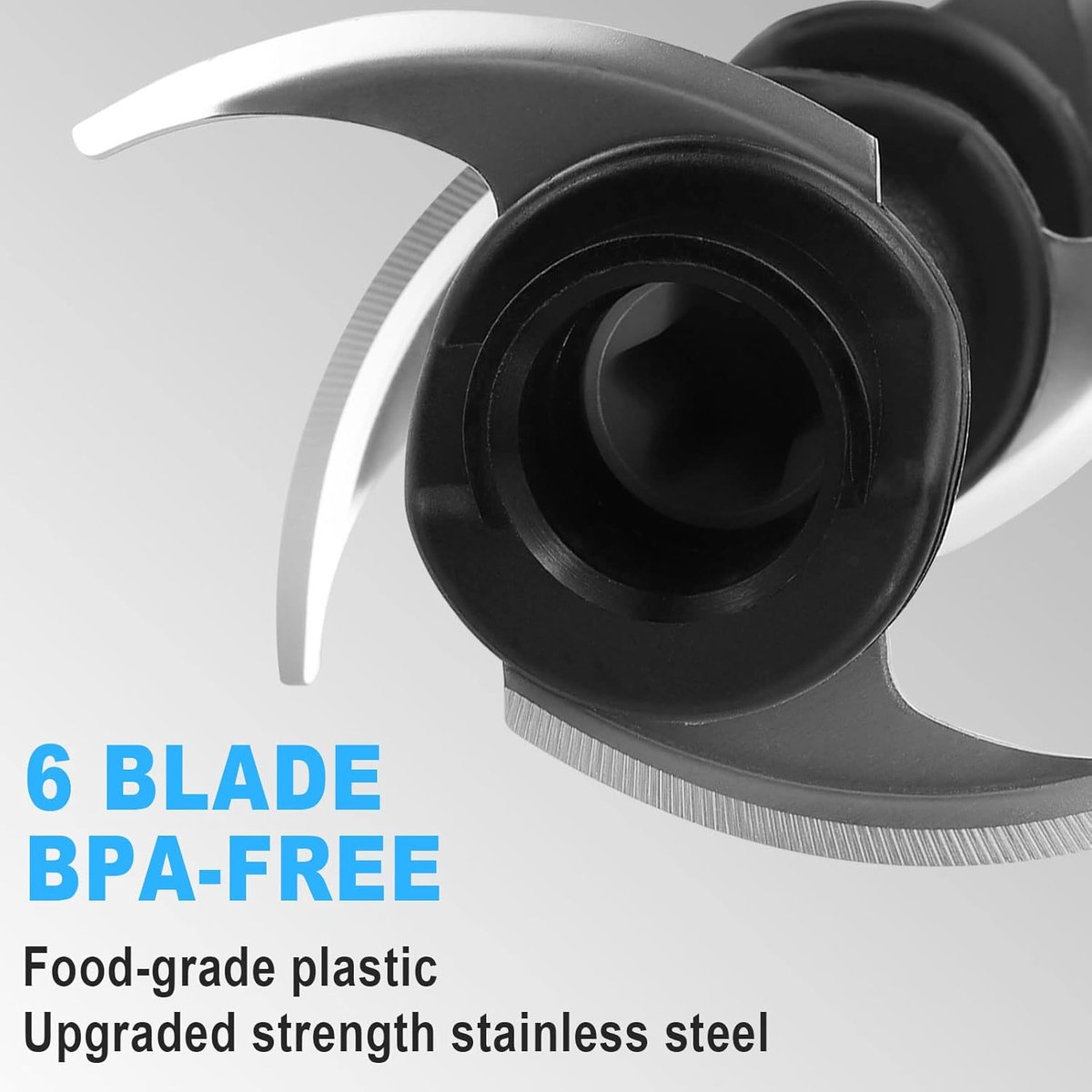 1 stuk - Blender 6-blads vervangingsset - Blender vervangend gestapeld mes - Gestapeld 6-blads vervanging - Zwart - Compatibel met Ninja Professional Blender-modellen BL500 BL660 BL700 BL740 NJ600C - Voor 72 oz Ninja Blenders – foto 4
