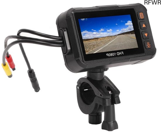RFWR® Motorfiets Dash Cam 1080P met Loopopname en G-Sensor - Waterdichte Actie Camera voor Parkeermonitoring