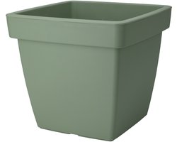 Pro Garden Plantenpot/bloempot Square Classic - kunststof - groen - D39 x H35 cm - tuin potten