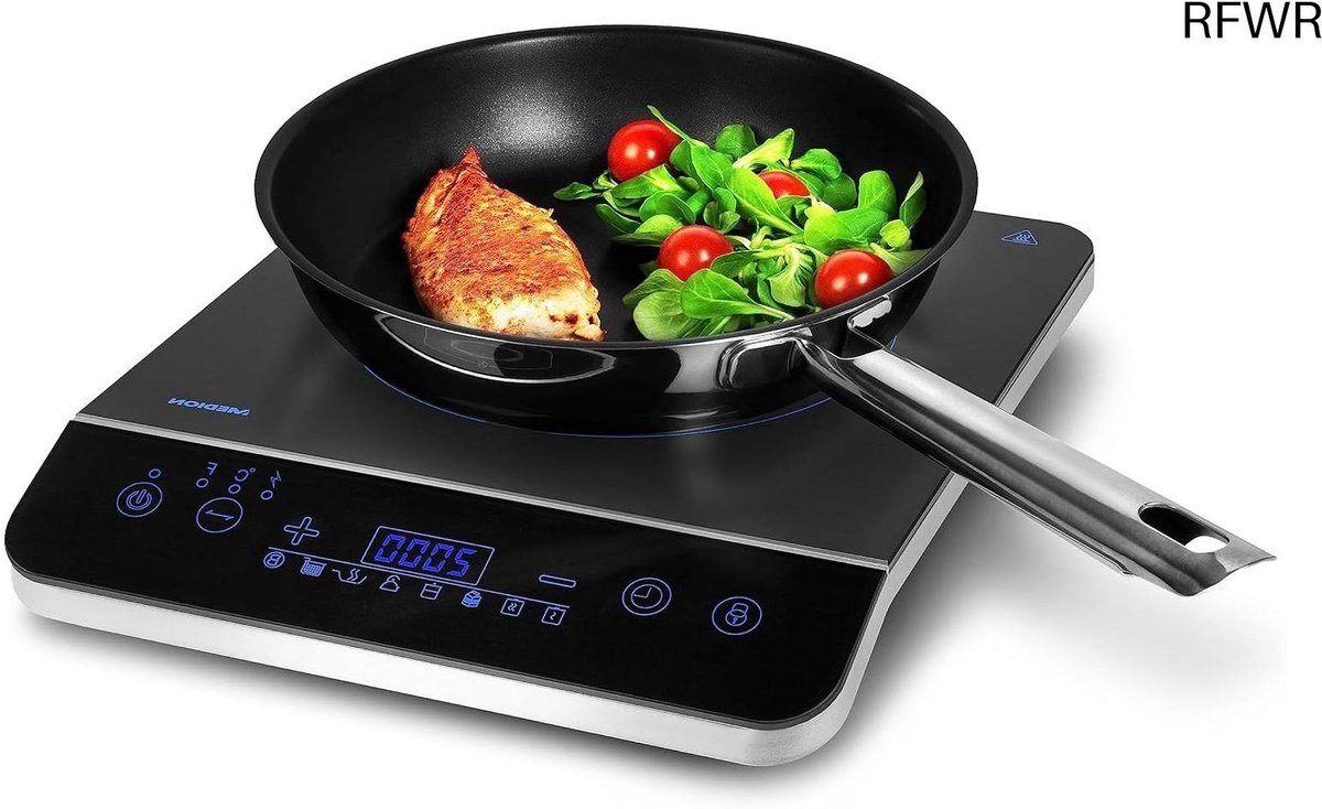 RFWR® Inductiekookplaat 2000 Watt met Temperatuurbereik van 60-240°C en 8 Automatische Programma's