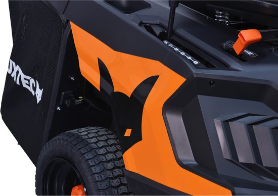 FUXTEC FX-RMR66 Zitmaaier met eStart - 66 cm maaibreedte - 6 pk - 150 L opvangbak - verstelbare maaihoogte - voor grote oppervlakken - inclusief zij-uitworp trechter van Merkloos	 — afbeelding 5