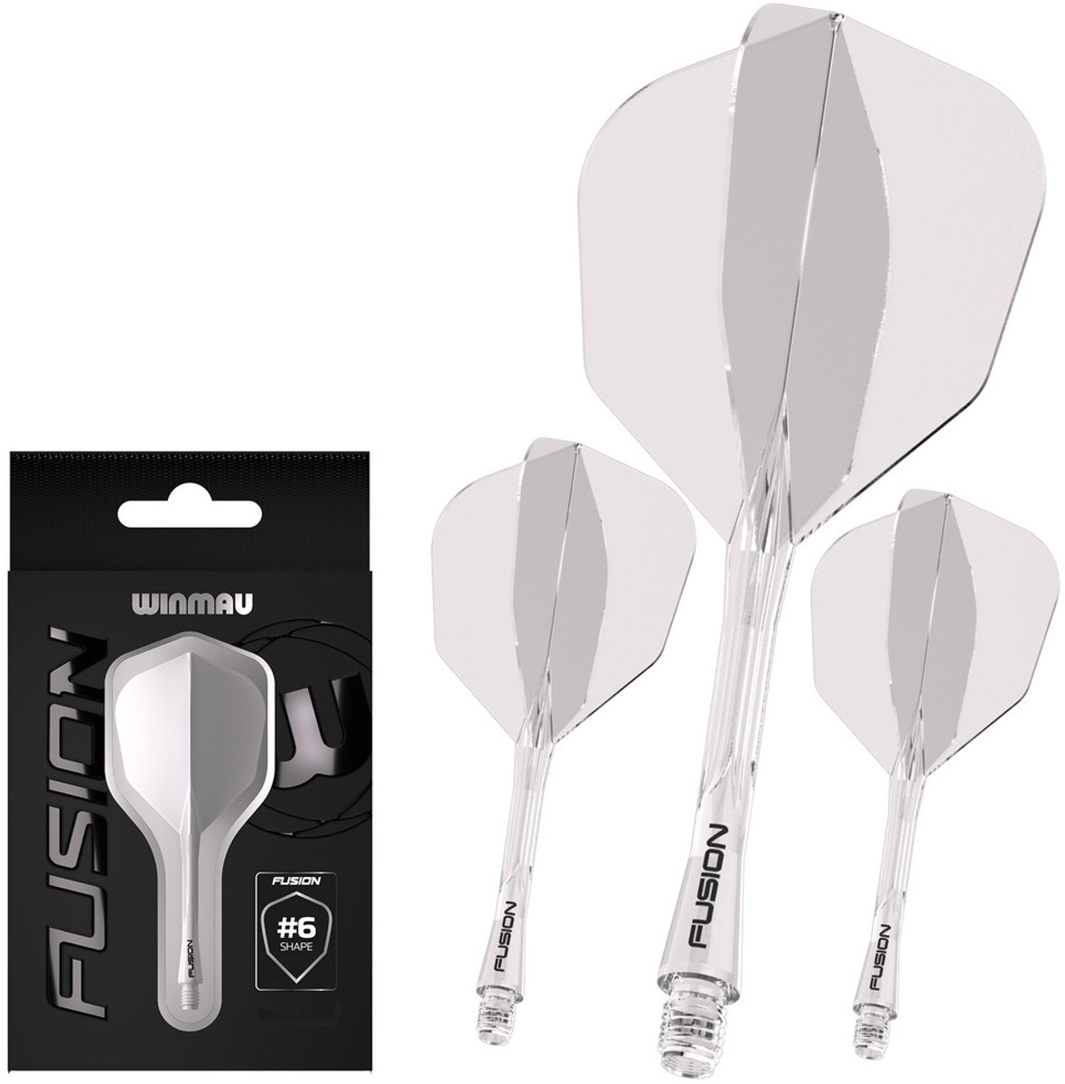Winmau Fusion Clear NO6 - Dart Flights Medium
