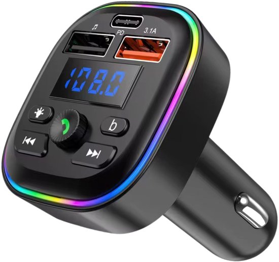 Nextora - Bluetooth Transmitter - Bluetooth Receiver - Bluetooth Ontvanger - Bluetooth Transmitter Auto - Bluetooth Auto - Bluetooth 5.3 - USB Autolader - Bluetooth Adapter Auto - Zwart