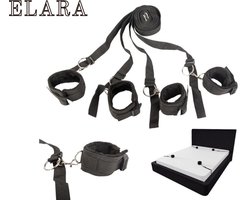 Elara BDSM Bondage Set Bedboeien - Verstelbare - Zacht Pluche - Bed Bondage Set voor Onder het Bed Door