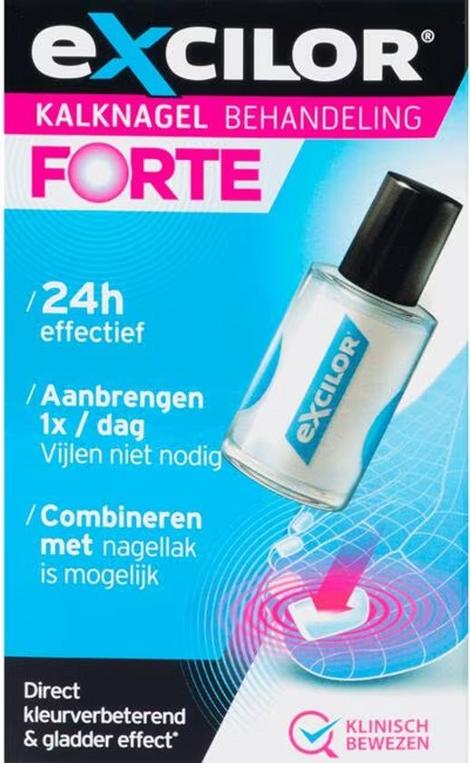 Excilor Kalknagel Behandeling Forte - Extra sterk bij hardnekkige schimmelnagels - Direct zichtbaar resultaat* - Klinisch bewezen - Voor mooie en gezonde nagels - 30 ml