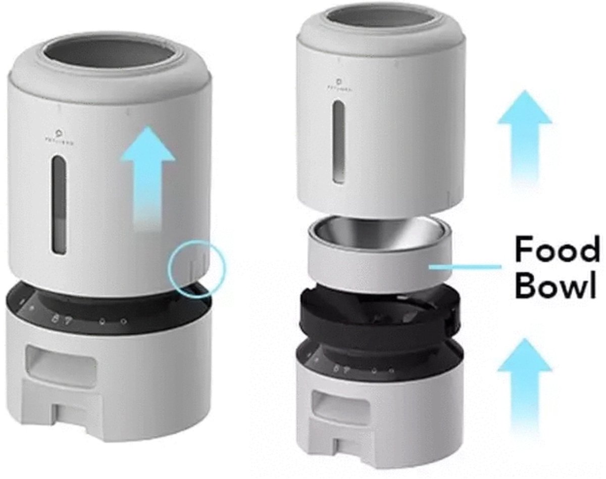 Petlibro Granary Automatische Voerbak 5L Wit Wifi - afbeelding 3