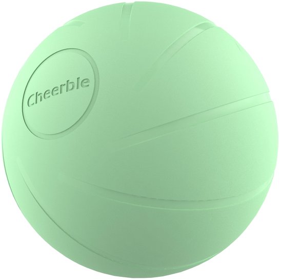 Cheerble Wicked Ball PE, 3 Interaction Modes, Interactive Dog Toy, Ball, Self Rolling Ball Dog with LED Lights, DC Rechargeable, Funny Birthday Gift for Large Dogs, Green