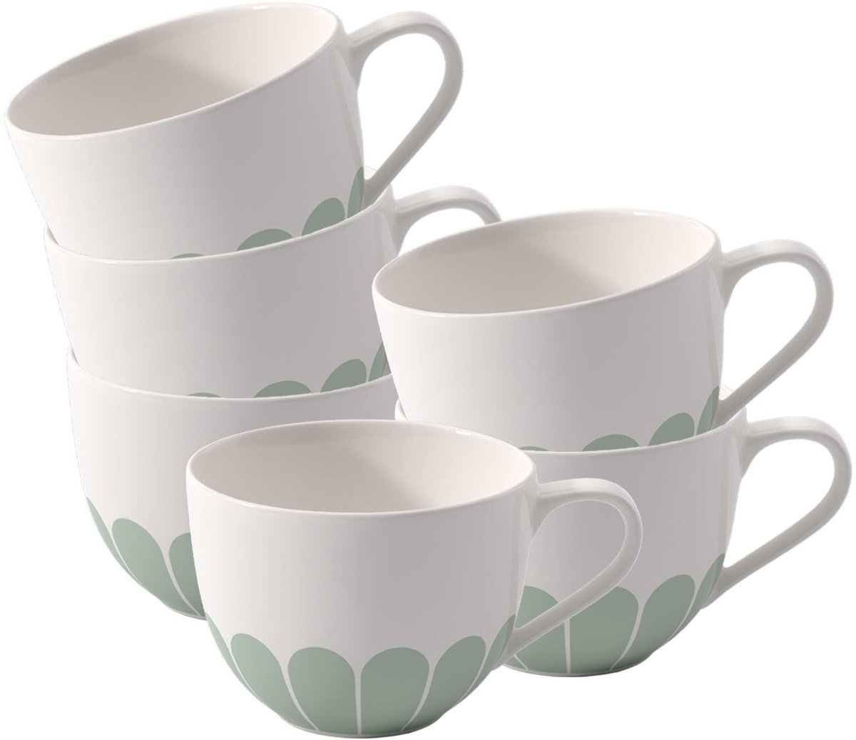 Kaffeetassen Fleur Couleur 160 ml Set van 6