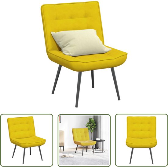 Relaxstoel met voetenbank fluweel zwart