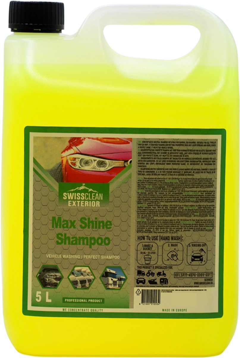 Swiss Clean | Max Shine Shampoo | Exterieur Shampoo | 5 L