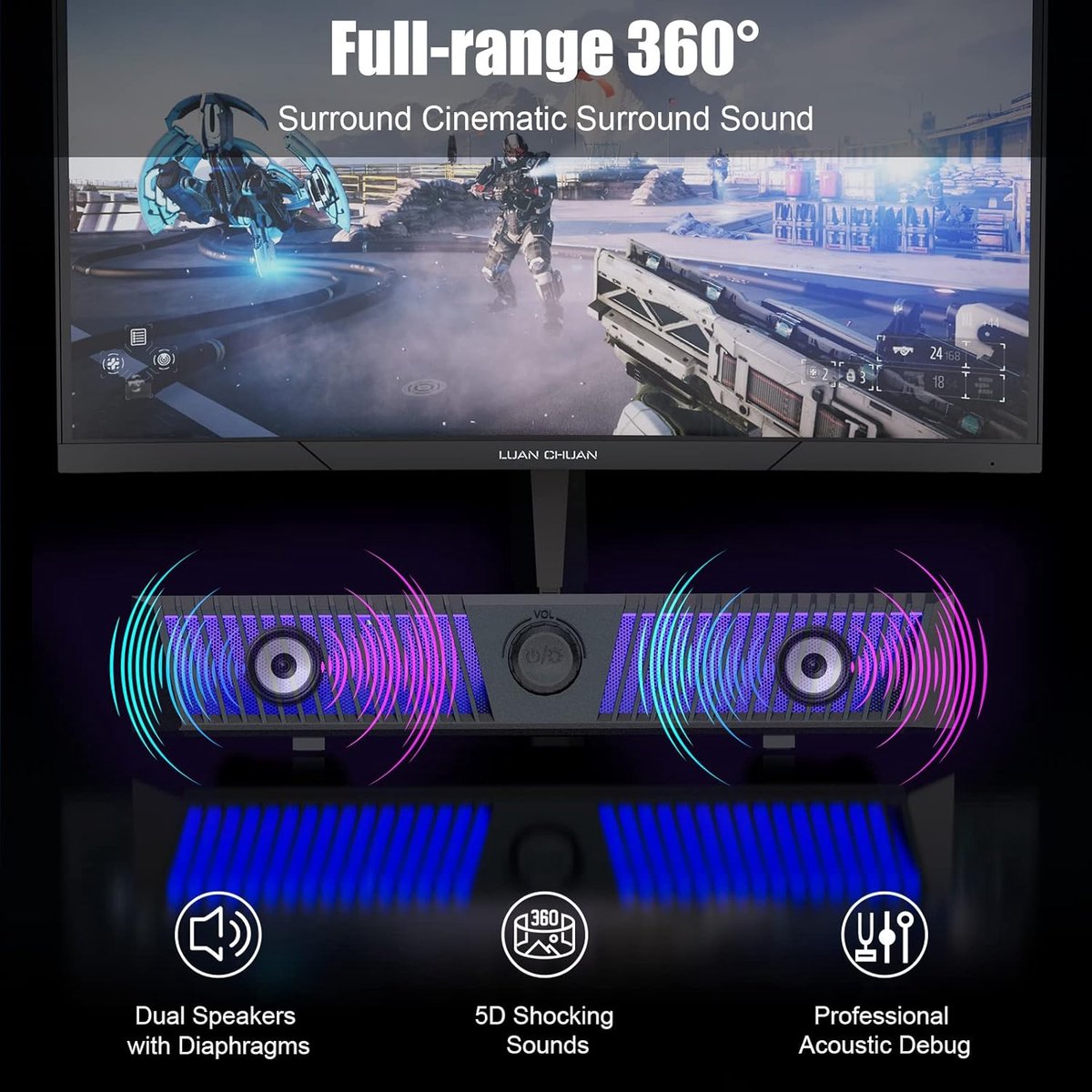 MKSS® Soundbar PC - Speaker Computer - Plug & Play - 25W - afbeelding 3