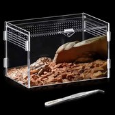 Dewocke Mini reptielentank, 30 x 18 x 15 cm, transparant acryl vivarium
