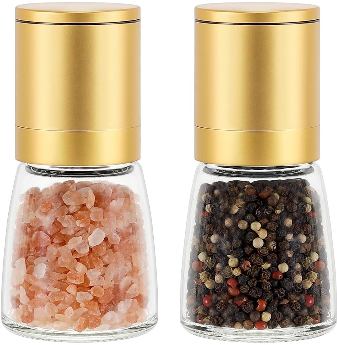 Verstelbare Zout- en Pepermolens Set - Keramische Kern - 2 Stuks - Goud