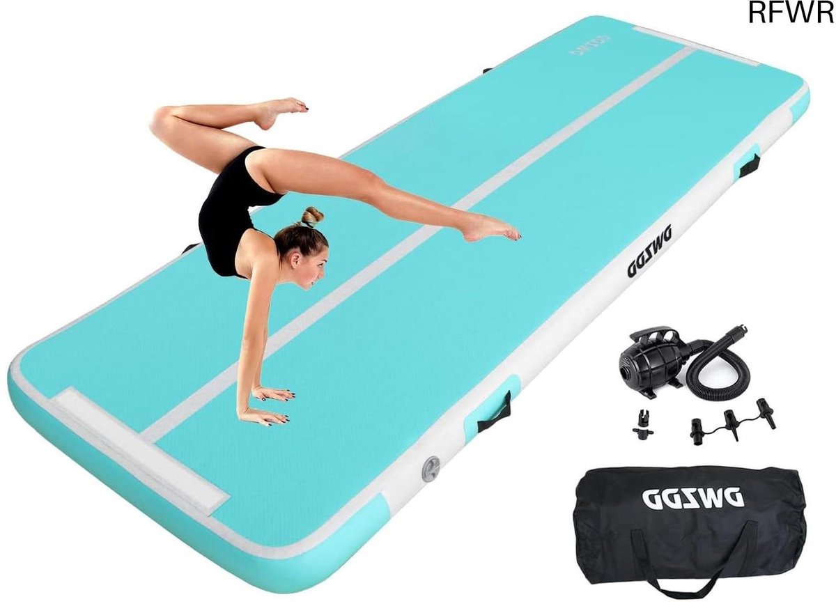 RFWR® Opblaasbare Gymnastiekmat voor Kinderen - Ideaal voor Thuis, Fitness en Watersport
