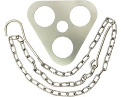 Kampeertrip voor koken - Een set kampvuurstatief - Gemaakt van roestvrij staal - Zal een essentiële kampeeruitrusting zijn wanneer u buiten kookt of grilt - Zilver
