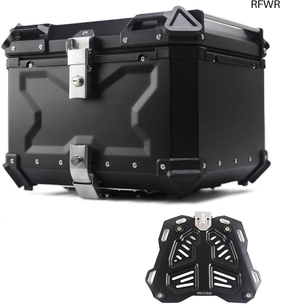 RFWR® Aluminium Motorfiets Topkoffer Waterdicht - Diverse Capaciteiten van 28L tot 100L