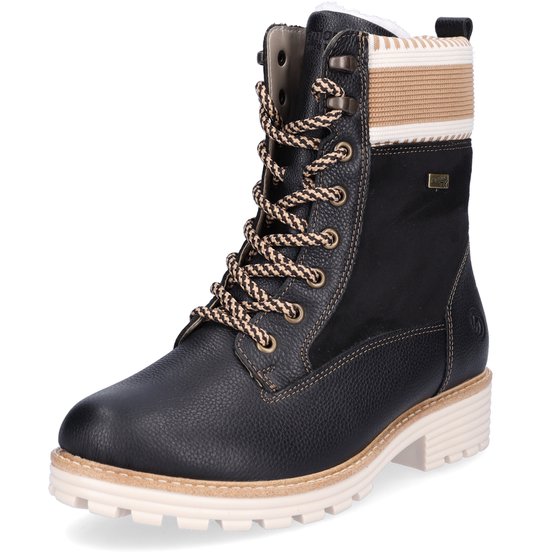 Botte à lacets Remonte pour femme noire