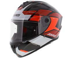 Axxis Draken S helm Sunray glans zwart wit rood
