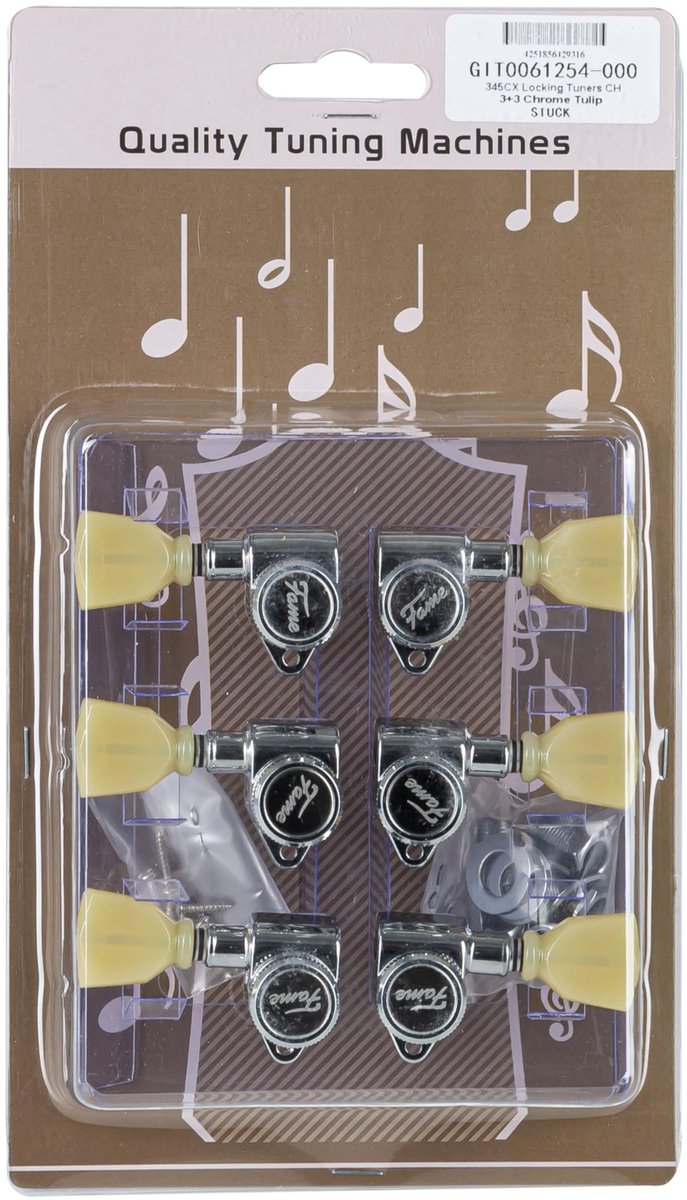 Fame 345CX Locking Tuners 3+3 Chrome Tulip - Stemmechaniek voor gitaar