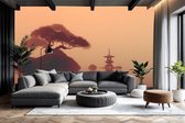 Peel & stick Fotobehang - Tranquil Zen Sunset Reflection Mural - 250x200 centimeter