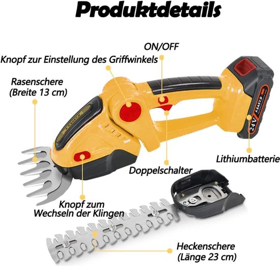 MKSS® Buxusschaar met Accu - Heggenschaar - Mini Kettingzaag van Merkloos	 — afbeelding 3