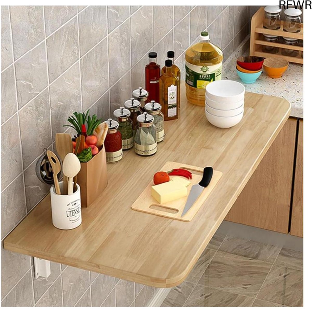 RFWR® Inklapbare wandtafel, ruimtebesparend en multifunctioneel, laminaat tafelblad