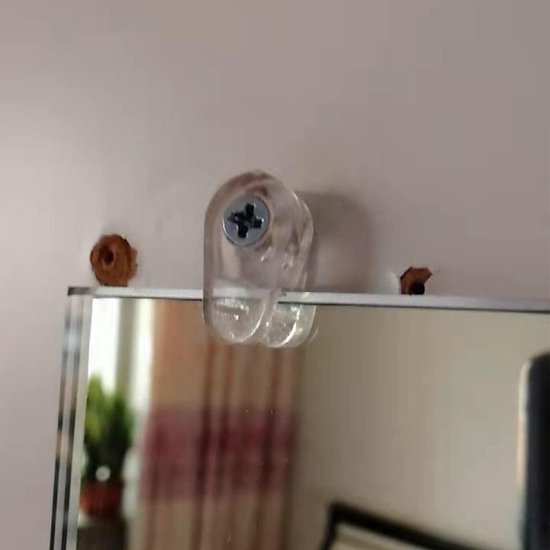Glazen borgklemmen voor kastdeuren, 50 stuks plastic clips met